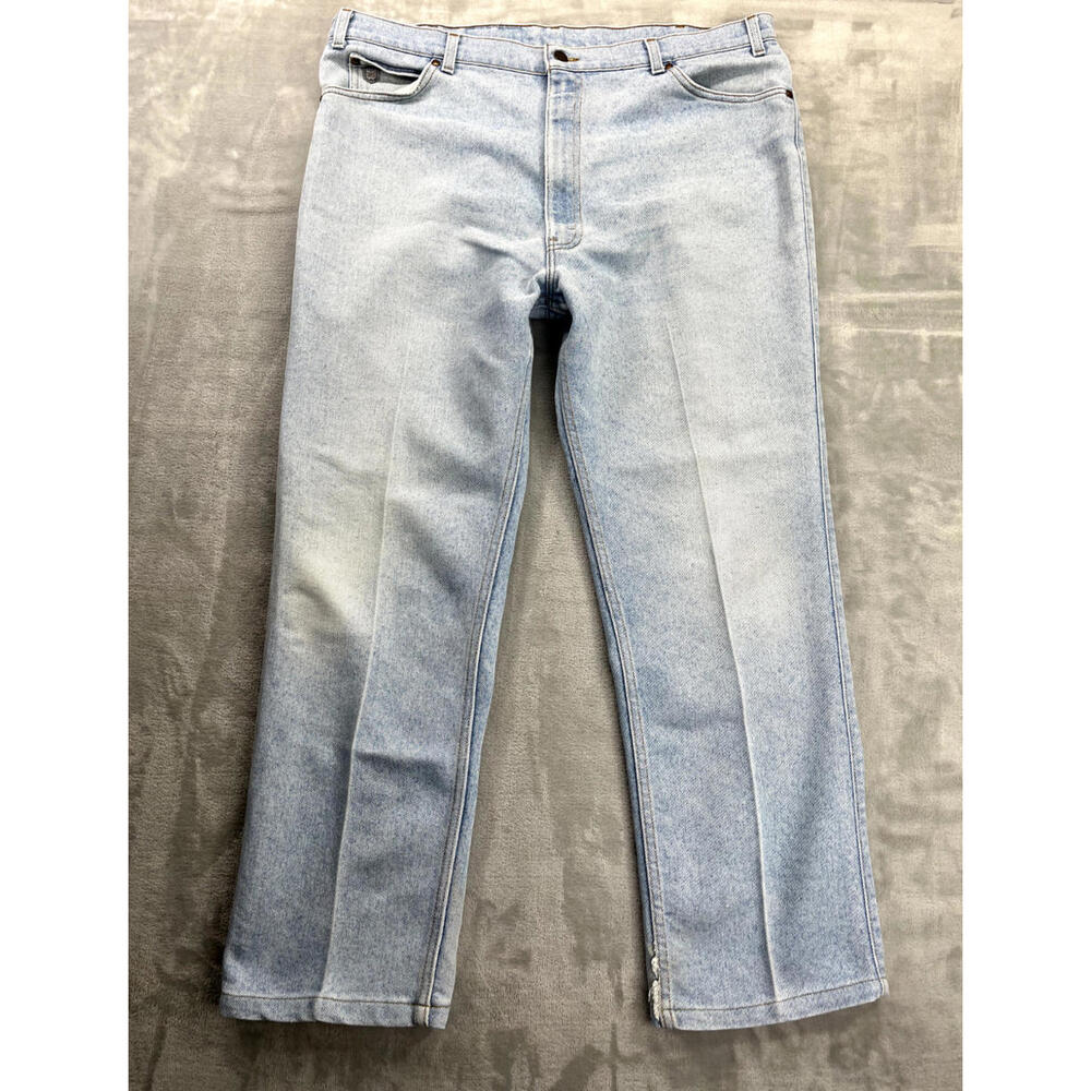 VTG Levi's Jeans Men's 42x32 Light Wash Relaxed Straight Distressed USA Y2K READ